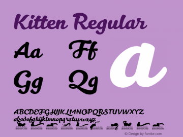 Kitten Regular Version 1.000 Font Sample