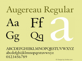 Augereau Regular Version 1.002图片样张