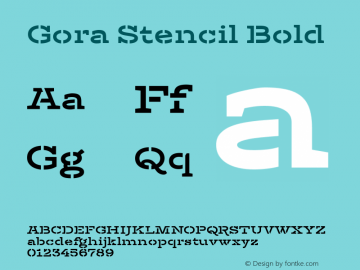 Gora Stencil Bold 1.000图片样张