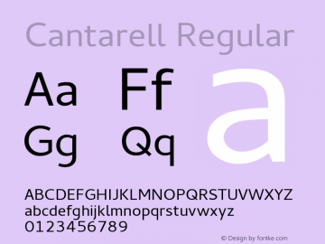 Cantarell Regular Version 0.0.16 Font Sample
