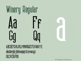 Winery Regular Version 1.00 July 6, 2016, initial release Font Sample