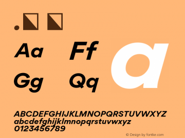 .  Version 001.001 Font Sample