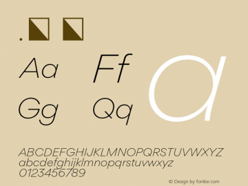 .  Version 001.001 Font Sample