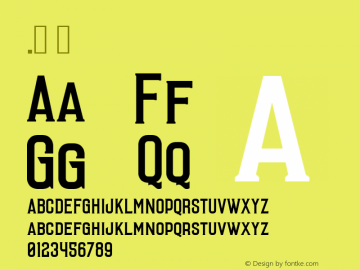 .  Version 1.000 Font Sample