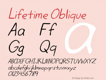 Lifetime Oblique Rev. 003.000图片样张