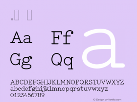 .  Version 1.001 Font Sample