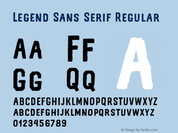 Legend Sans Serif Regular Unknown图片样张