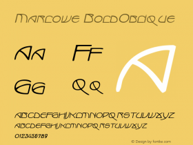 Marlowe BoldOblique Rev. 003.000 Font Sample