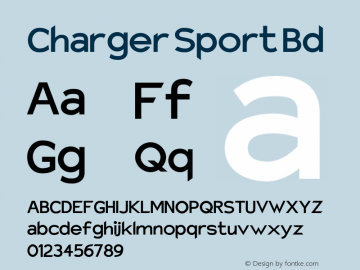 Charger Sport Bd Version 1.1 Font Sample