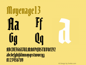 Moyenage13 ☞ Version 1.000 2008 initial release;com.myfonts.easy.storm.moyenage.13.wfkit2.version.3doy图片样张