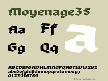 Moyenage35 ☞ Version 1.000;com.myfonts.easy.storm.moyenage.35.wfkit2.version.3dop Font Sample