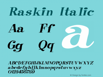 Raskin Italic Rev. 003.000图片样张