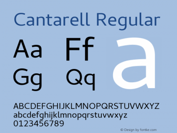 Cantarell Regular Version 0.024 Font Sample