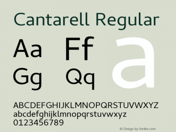 Cantarell Regular Version 0.024  Font Sample