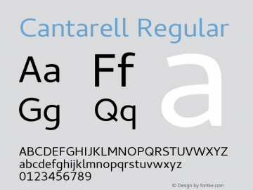 Cantarell Regular Version 0.024 Font Sample