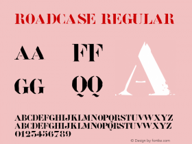 Roadcase Regular Rev. 003.000 Font Sample