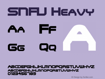 SNFU Heavy Rev. 003.000 Font Sample