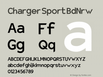 Charger Sport BdNrw Version 1.1 Font Sample