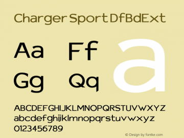 Charger Sport DfBdExt Version 1.1 Font Sample