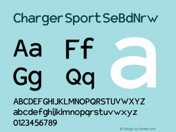 Charger Sport SeBdNrw Version 1.1 Font Sample