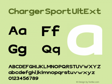 Charger Sport UltExt Version 1.1 Font Sample
