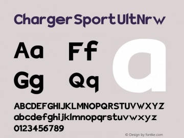 Charger Sport UltNrw Version 1.1 Font Sample