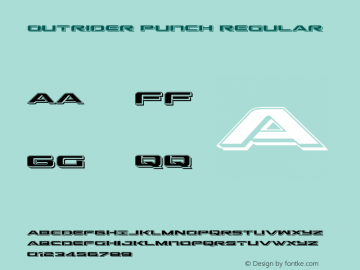 Outrider Punch Regular Version 2.00 July 14, 2016 Font Sample