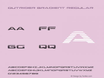 Outrider Gradient Regular Version 2.00 July 14, 2016 Font Sample
