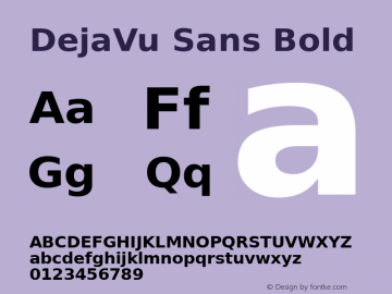 DejaVu Sans Bold Version 2.36 Font Sample