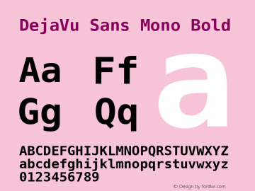 DejaVu Sans Mono Bold Version 2.36图片样张