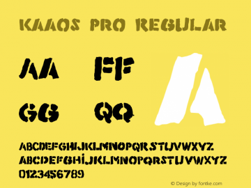 Kaaos Pro Regular 2.000 Font Sample