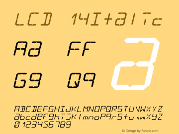 LCD 14Italic Version 002.000 图片样张