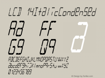 LCD 14ItalicCondensed Version 002.000图片样张