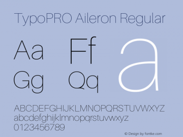 TypoPRO Aileron Regular Version 1.102;PS 001.102;hotconv 1.0.70;makeotf.lib2.5.58329 Font Sample