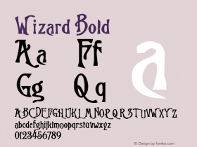 Wizard Bold Rev. 003.000 Font Sample