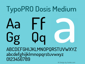 TypoPRO Dosis Medium Version 1.007图片样张