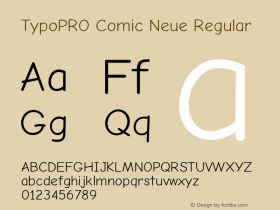 TypoPRO Comic Neue Regular Version 1.000 Font Sample
