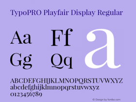 TypoPRO Playfair Display Regular Version 1.004;PS 001.004;hotconv 1.0.70;makeotf.lib2.5.58329; ttfautohint (v0.96) -l 42 -r 42 -G 200 -x 14 -w 