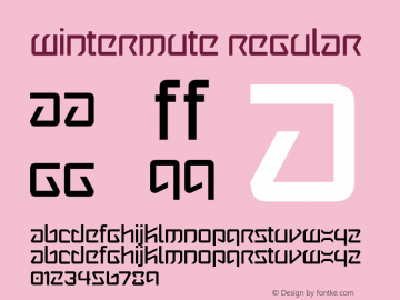 Wintermute Regular Version 4.100 Font Sample