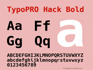 TypoPRO Hack Bold Version 2.020 Font Sample