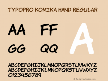 TypoPRO Komika Hand Regular 2.0图片样张