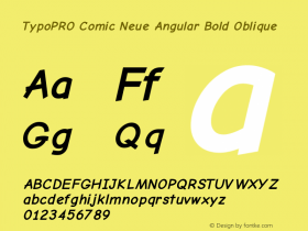 TypoPRO Comic Neue Angular Bold Oblique Version 1.000图片样张