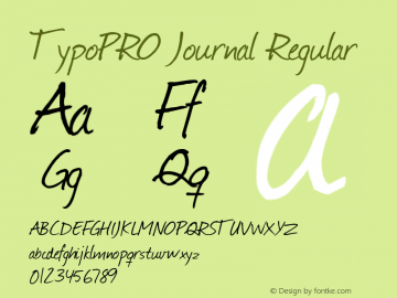 TypoPRO Journal Regular Fontographer 4.7 19­03­08 FG4M­0000001451图片样张