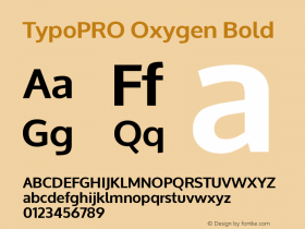 TypoPRO Oxygen Bold Version 1.000图片样张