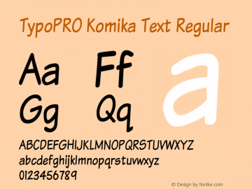 TypoPRO Komika Text Regular 2.0图片样张