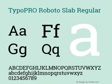 TypoPRO Roboto Slab Regular Version 1.100263; 2013; ttfautohint (v0.94.20-1c74) -l 8 -r 12 -G 200 -x 14 -w 