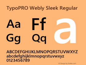 TypoPRO Webly Sleek Regular Version 0.10 January 23, 2013图片样张