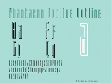 Phantacon Outline Outline Version 1.0; 2016 Font Sample