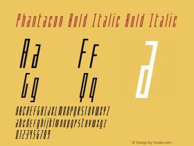 Phantacon Bold Italic Bold Italic Version 1.0; 2016图片样张