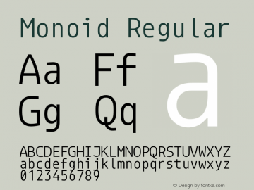 Monoid Regular Version 0.61 Font Sample